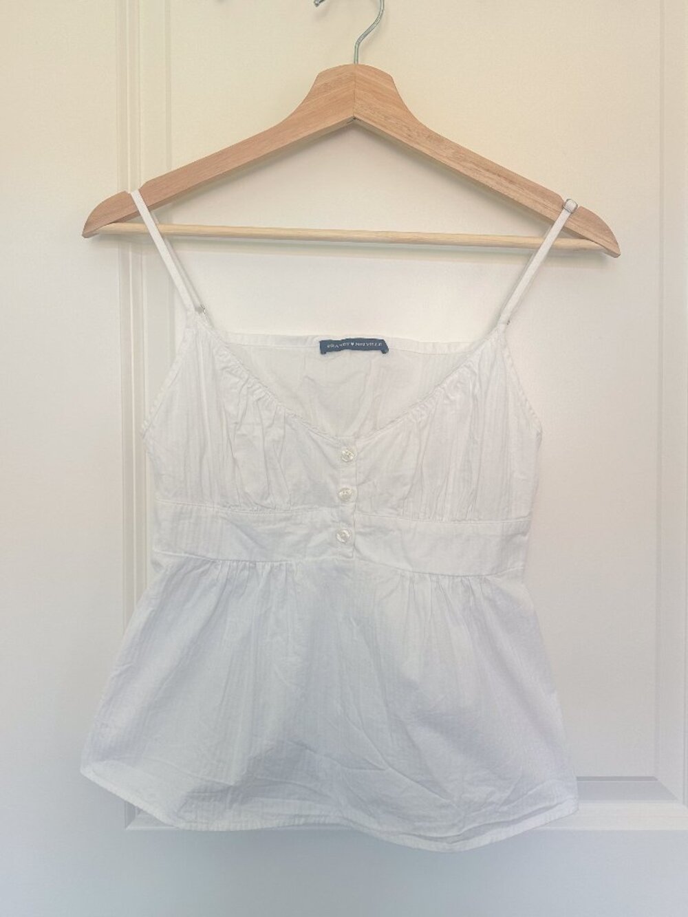 Brandy Melville White Tiffany Babydoll Top | 100% Cotton | One Size